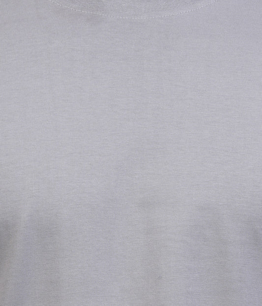 Formal Grey Round Neck T-Shirt – 100% Cotton | Men's Casual Wear