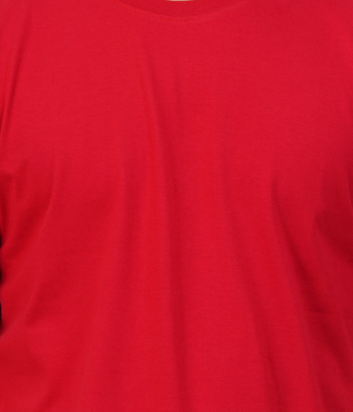 Red Round Neck T-Shirt – 100% Cotton | Men's Casual Wear