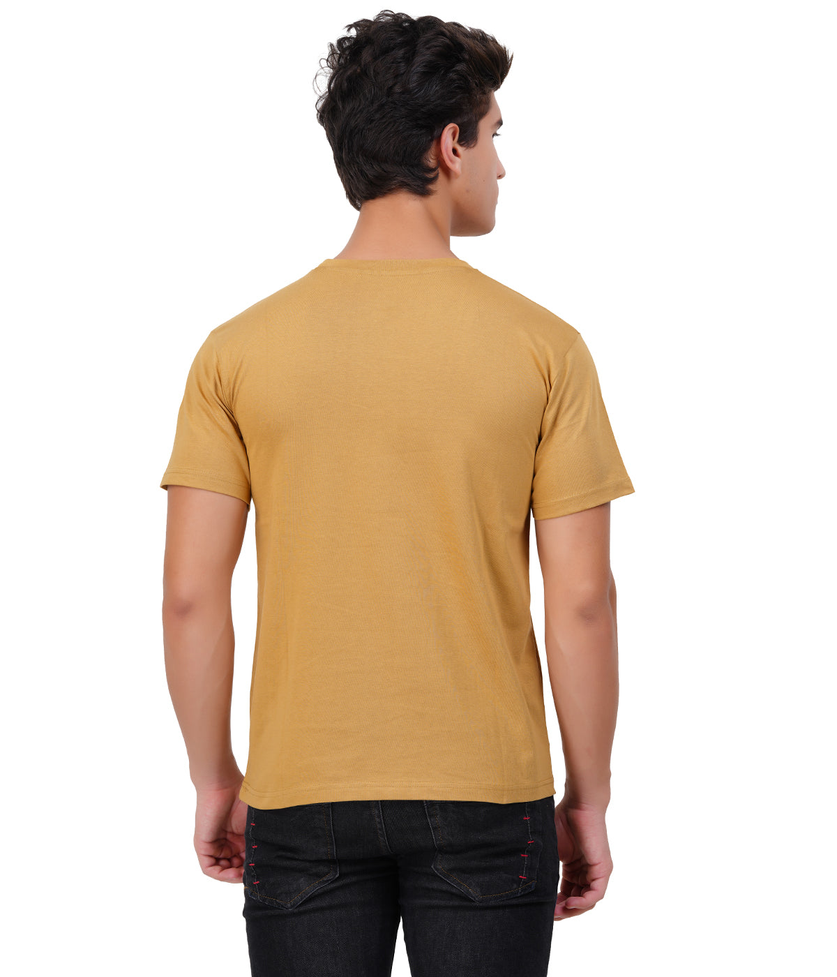 Chikoo Round Neck T-Shirt – 100% Cotton | Men's Casual Wear