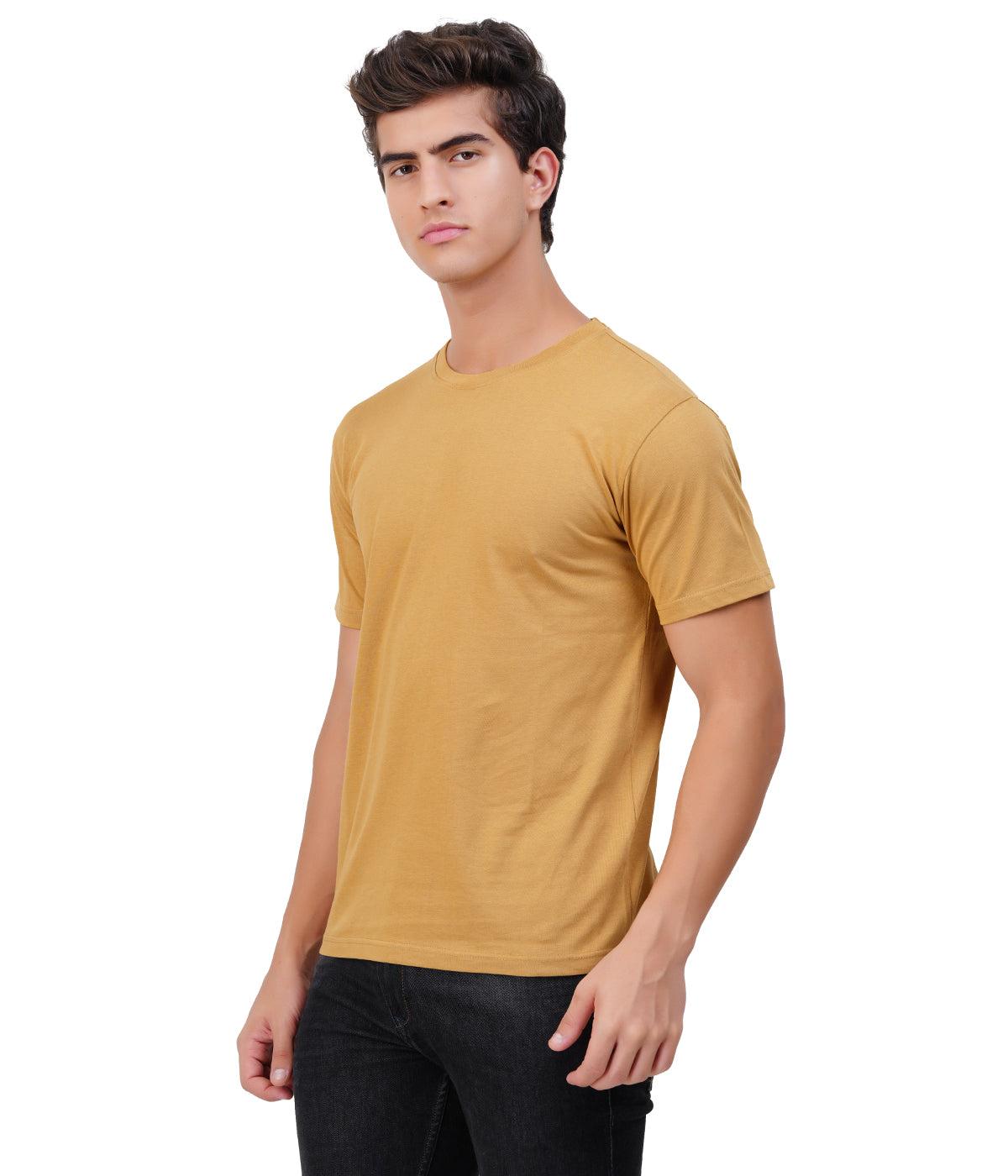 Chikoo Round Neck T-Shirt – 100% Cotton | Men's Casual Wear